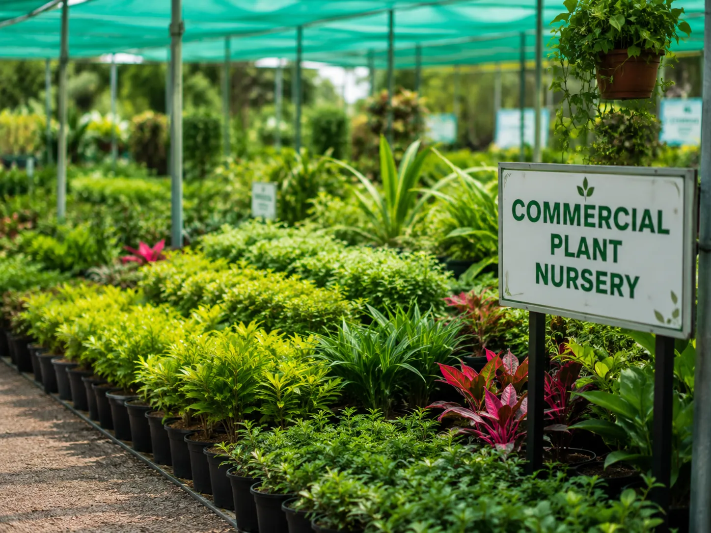 Green plants in soil